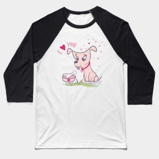 Valentine dog Baseball T-Shirt